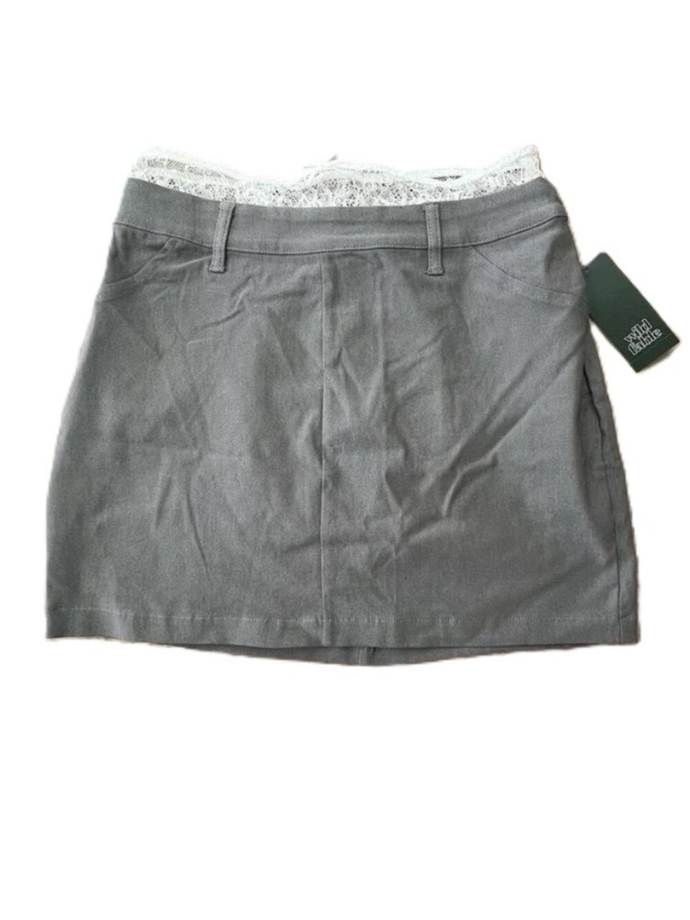 WILD FABLE Gray with Lace Waistband Mini Skirt  Women’s Plus Size XXL